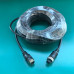15-meter camera M12 aviation head male-to-female extension cable, 4-core shielded vehicle monitoring DVR video connection cable